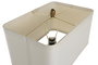 DKD Home Decor Lámpara de Sobremesa Cuero y Lino Trenzado