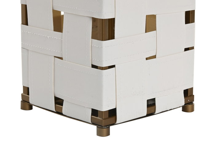 DKD Home Decor Lámpara de Sobremesa Cuero y Lino Trenzado DKD Home Decor Lámpara de Sobremesa Cuero y Lino Trenzado