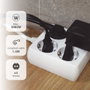 GSC Evolution Base múltiple Serie Estándar cuadrada 4T 3x1.5mm 1,5M Blanco
