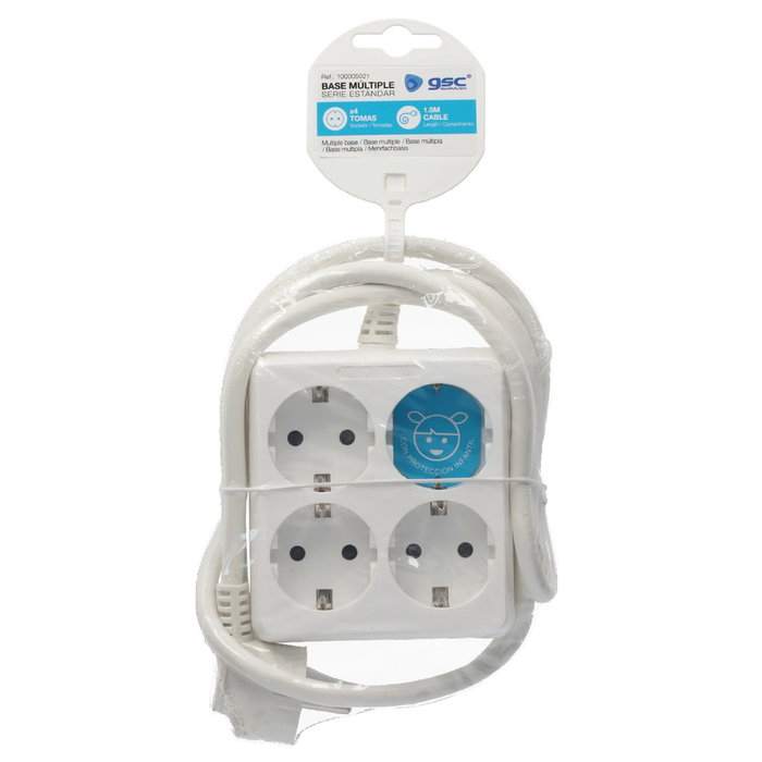 GSC Evolution Base múltiple Serie Estándar cuadrada 4T 3x1.5mm 1,5M Blanco