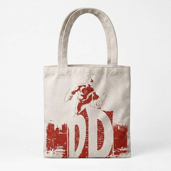 Cerdá Bolsa Shopping Daredevil Diseño 1-Diseño 2 Blanco