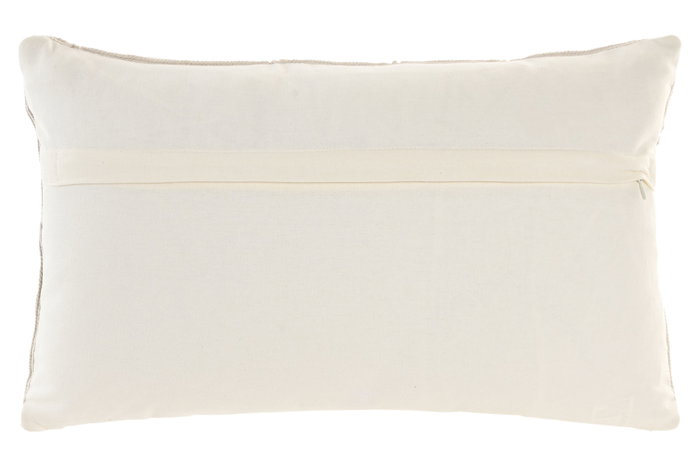 DKD Home Decor Cojín de Algodón Bordado a Mano Crudo 50x30 cm