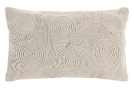 DKD Home Decor Cojín de Algodón Bordado a Mano Crudo 50x30 cm