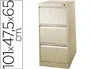 Blanca Fichero Metálico 3 Cajones Beige 103x64x51 cm Antivuelco DIN A4 Carpetas Colgantes