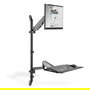 Digitus DA-90372 Soporte de Pared para Estación de Trabajo Ajustable en Altura para Estar de Pie y Sentado