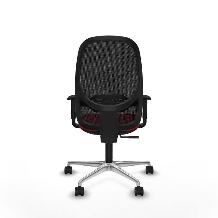 PIQUERAS Y CRESPO Silla de oficina Cilanco con mecanismo Sincro, Rojo y Negro