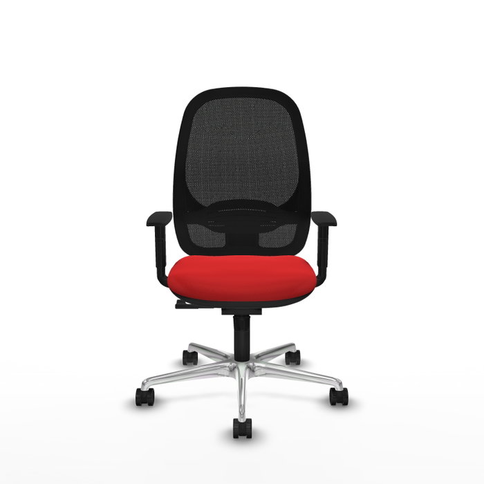 PIQUERAS Y CRESPO Silla de oficina Cilanco con mecanismo Sincro, Rojo y Negro