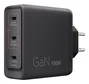 Lenovo Cargador GaN de 100 W con 3 puertos USB-C Negro, G0A6100BEU