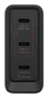 Lenovo Cargador GaN de 100 W con 3 puertos USB-C Negro, G0A6100BEU