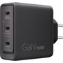 Lenovo Cargador 100W GaN con 3 Puertos USB-C Triple AC Adapter