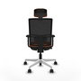 PIQUERAS Y CRESPO Silla de oficina Yunquera Naranja y Negro