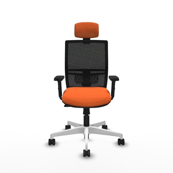 PIQUERAS Y CRESPO Silla de oficina Yunquera Naranja y Negro