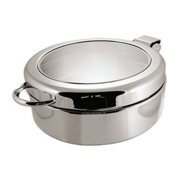 Sambonet Chaffing Dish Redondo S/P 40 cm - Fuente de Acero Inoxidable para Buffet y Exposición, Capacidad 7.8 litros