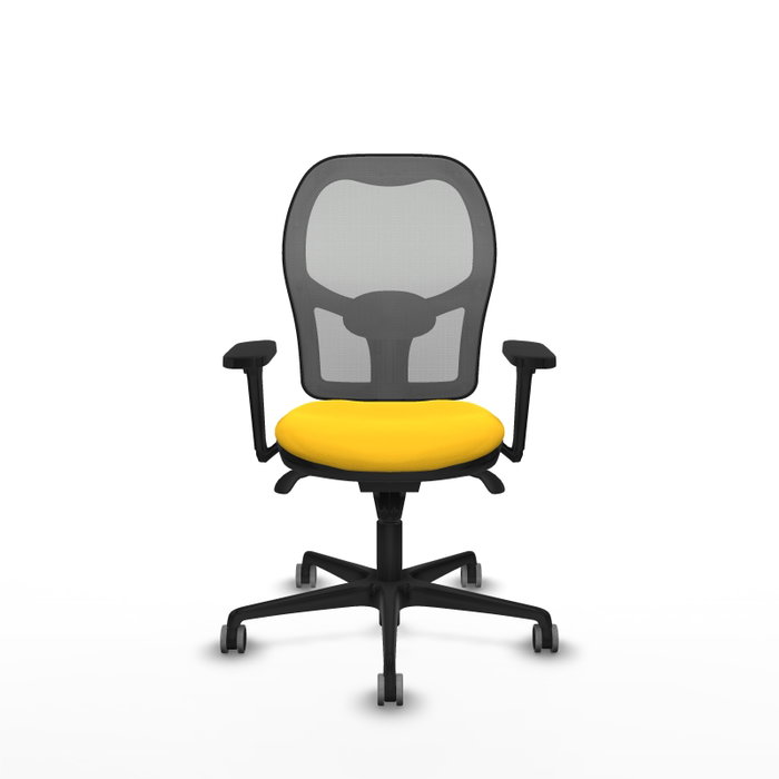 PIQUERAS Y CRESPO Silla de oficina Jorquera con mecanismo Sincro, Amarillo y Gris PIQUERAS Y CRESPO Silla de oficina Jorquera con mecanismo Sincro, Amarillo y Gris