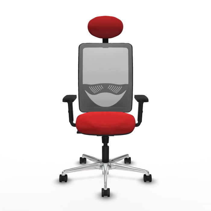 PIQUERAS Y CRESPO Silla de oficina Zulema con Mecanismo Sincro, Rojo y Gris PIQUERAS Y CRESPO Silla de oficina Zulema con Mecanismo Sincro, Rojo y Gris