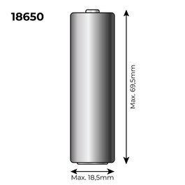 Edm Pila Litio Recargable 3,7v 2200mah 18650 Ref: 36100/36105/36115/70390 ø18,5mm x 69,5mm