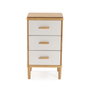 Versa Comoda Toix 3 Cajones Madera MDF Pino Paulownia Ratan 30x72x40 cm