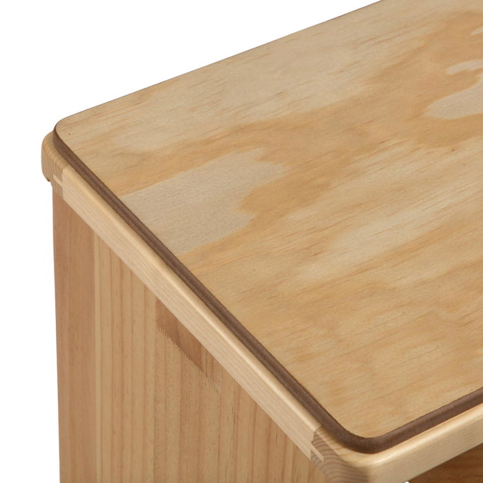 Versa Comoda Toix 3 Cajones Madera MDF Pino Paulownia Ratan 30x72x40 cm