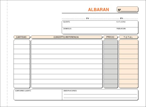 Talonario Albaranes 4º Apdo Duplicado Loan (Set de 10) Talonario Albaranes 4º Apdo Duplicado Loan (Set de 10)