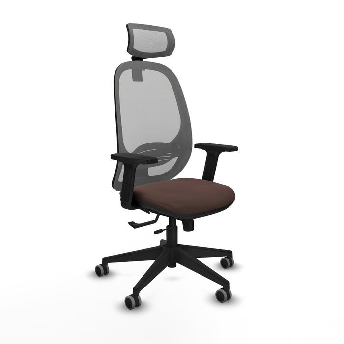 PIQUERAS Y CRESPO Silla de oficina Cilanco con mecanismo Sincro/Traslack Marrón y Gris PIQUERAS Y CRESPO Silla de oficina Cilanco con mecanismo Sincro/Traslack Marrón y Gris