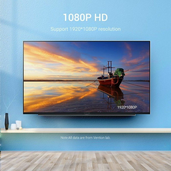 Vention ACPBB Adaptador DisplayPort Macho a HDMI Hembra Gris