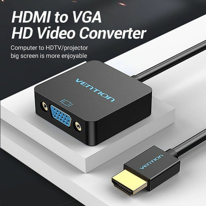 Vention ACPBB Adaptador DisplayPort Macho a HDMI Hembra Gris