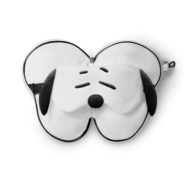 Puckator Almohada de Viaje Antifaz Snoopy Relaxeazzz 95% Poliéster y 5% Spandex