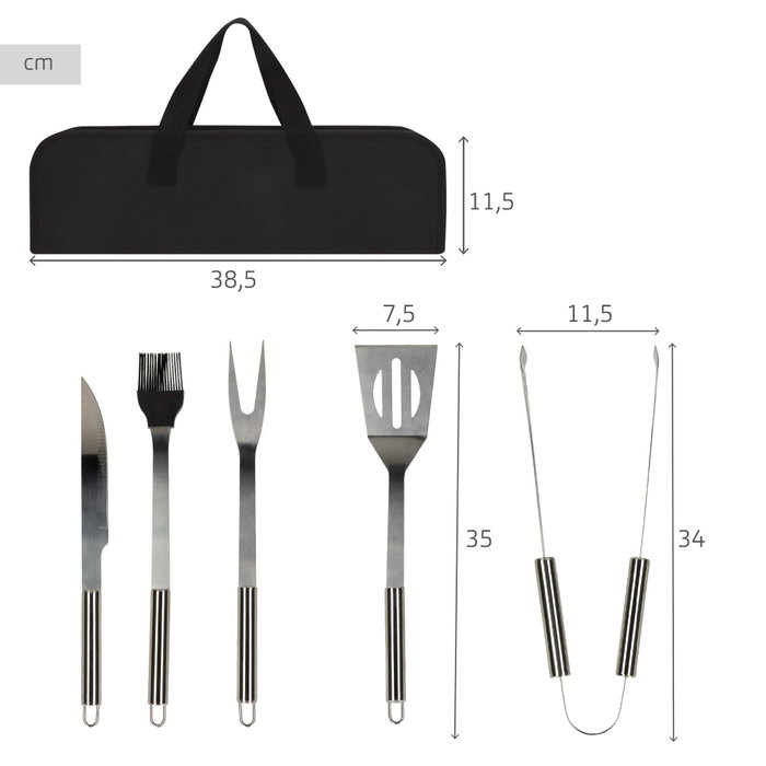 Aktive Estuche de utensilios para barbacoa