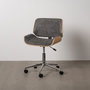 Ixia Silla con ruedas Gris-Natural tejido y madera 54 x 61 x 88 cm