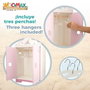 WOOMAX Armario de muñecas de madera con perchas