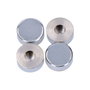 Edm Embellecedor Roscado Liso de Latón con Acabado Níquel 18 mm, 4 uds