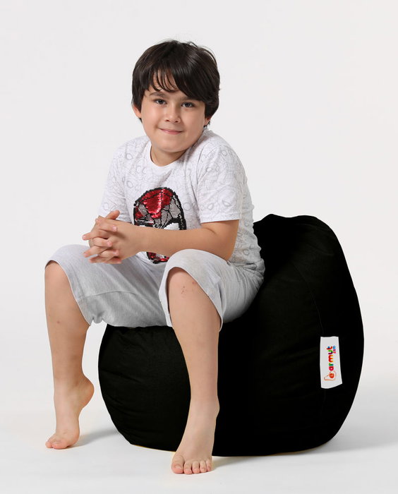Atelier Del Sofa Puff de Jardín Negro, Impermeable, Poliestireno Reciclado y Poliéster, 60x60x25 cm, para Exterior