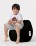 Atelier Del Sofa Puff de Jardín Negro, Impermeable, Poliestireno Reciclado y Poliéster, 60x60x25 cm, para Exterior
