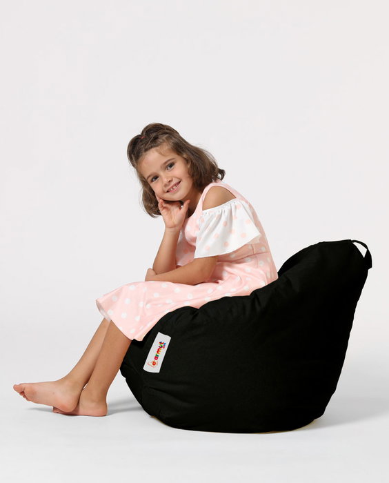 Atelier Del Sofa Puff de Jardín Negro, Impermeable, Poliestireno Reciclado y Poliéster, 60x60x25 cm, para Exterior