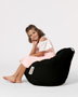Atelier Del Sofa Puff de Jardín Negro, Impermeable, Poliestireno Reciclado y Poliéster, 60x60x25 cm, para Exterior
