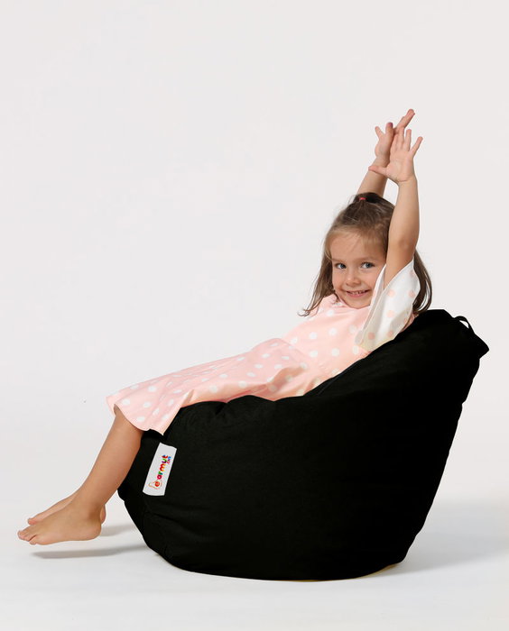 Atelier Del Sofa Puff de Jardín Negro, Impermeable, Poliestireno Reciclado y Poliéster, 60x60x25 cm, para Exterior