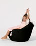 Atelier Del Sofa Puff de Jardín Negro, Impermeable, Poliestireno Reciclado y Poliéster, 60x60x25 cm, para Exterior