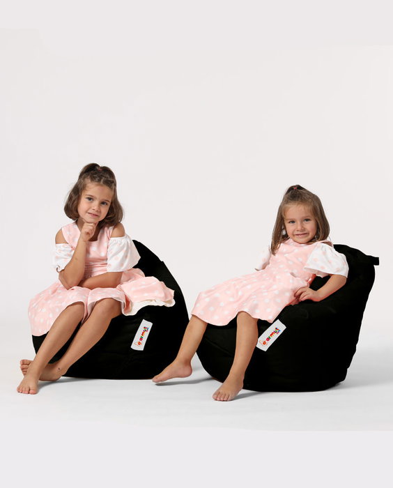 Atelier Del Sofa Puff de Jardín Negro, Impermeable, Poliestireno Reciclado y Poliéster, 60x60x25 cm, para Exterior