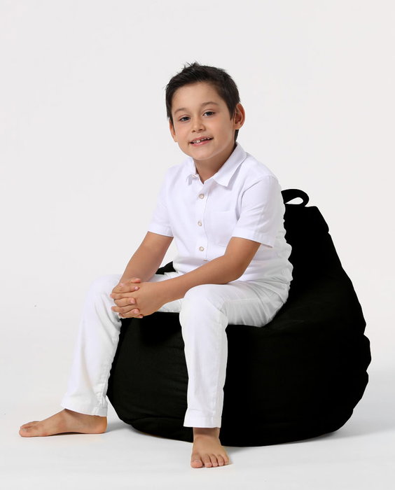 Atelier Del Sofa Puff de Jardín Negro, Impermeable, Poliestireno Reciclado y Poliéster, 60x60x25 cm, para Exterior