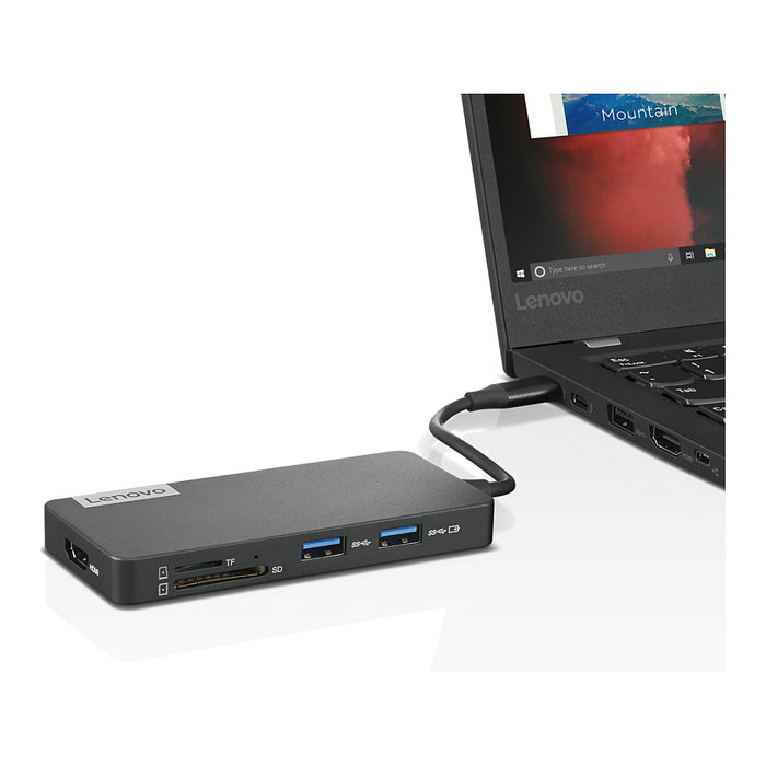 Lenovo USB-C 7-in-1 Travel Hub Gris