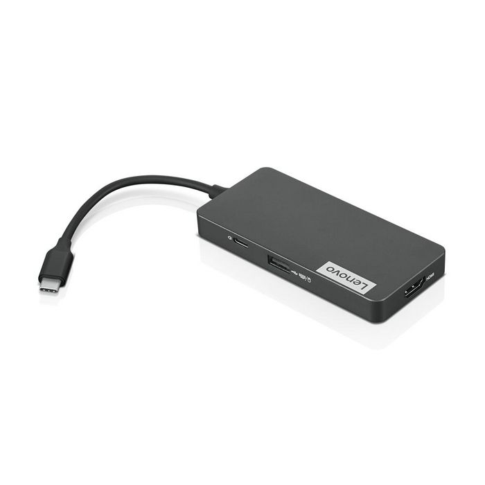 Lenovo Hub USB-C 7 en 1 con 1 x USB Type C, 2 x USB 3.0, 1 x USB 2.0, 1 x HDMI para Viajes