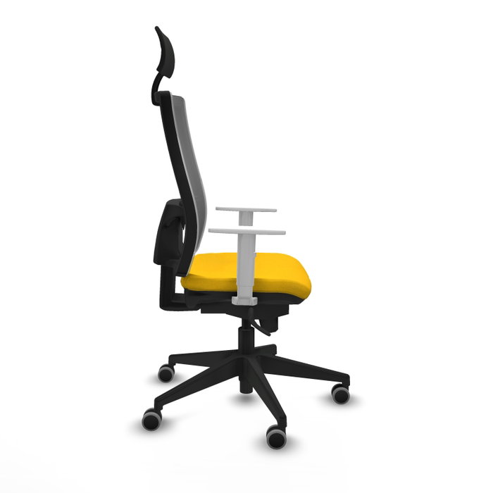 PIQUERAS Y CRESPO Silla de oficina Horna con mecanismo Sincro, Amarillo y Gris PIQUERAS Y CRESPO Silla de oficina Horna con mecanismo Sincro, Amarillo y Gris