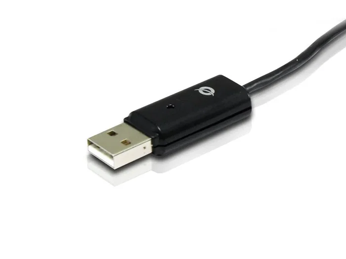 Conceptronic Hub USB para Unidad Óptica, Cable Divisor USB 2.0 para Alimentar y Conectar Lector/Grabadora de CD/DVD Externo