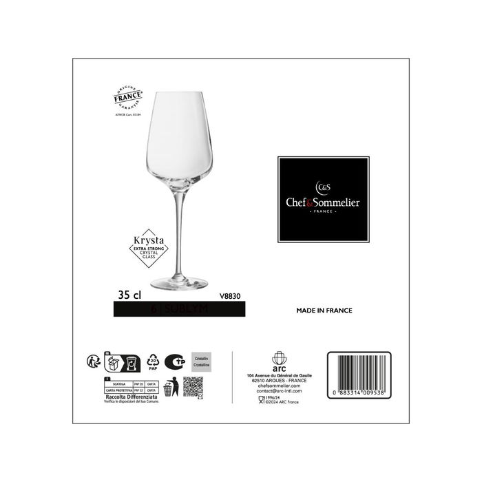 Caja 6 Copas Vino Krysta Eco Sublym Chef & Sommelier 35 cL