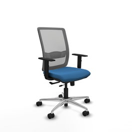 PIQUERAS Y CRESPO Silla de oficina Haches Azul claro y Gris