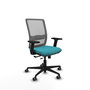 PIQUERAS Y CRESPO Silla de oficina Haches con mecanismo Sincro/Traslack, Turquesa y Gris