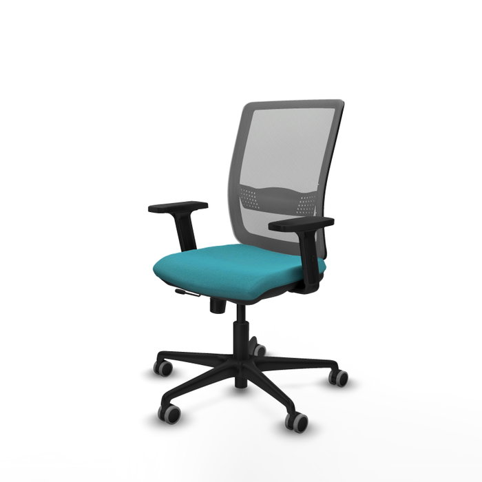 PIQUERAS Y CRESPO Silla de oficina Haches con mecanismo Sincro/Traslack, Turquesa y Gris