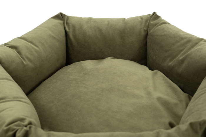 Gloria Cuna Hexagonal Hondarribia para Mascotas 75x75 cm Verde con Relleno Reciclado y Base Antideslizante Lavable