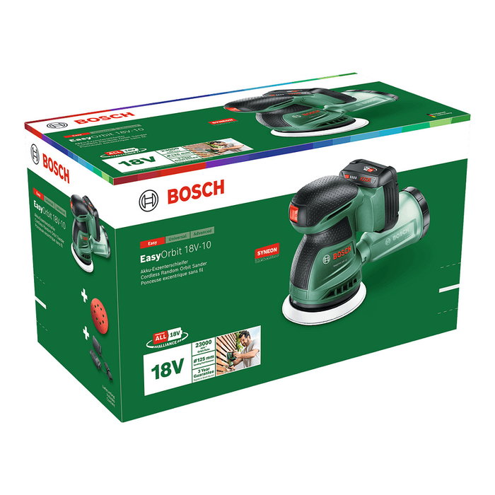 Bosch EasyOrbit 18V-10 Lijadora orbital inalámbrica 125 mm