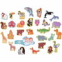 J!Nx Tablero magnético de continentes con 30 piezas de animales